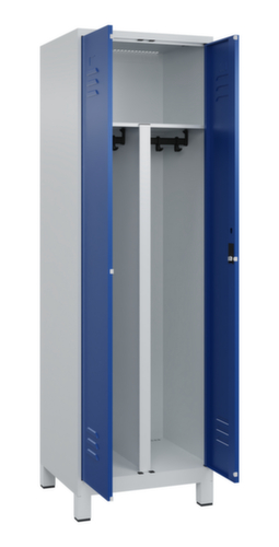 C+P Armoire vestiaire pour EPI Classic Plus pour une séparation en noir et blanc, largeur de compartiment 300 mm