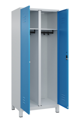 C+P Armoire vestiaire Classic Plus pour une séparation en noir et blanc, largeur de compartiment 400 mm