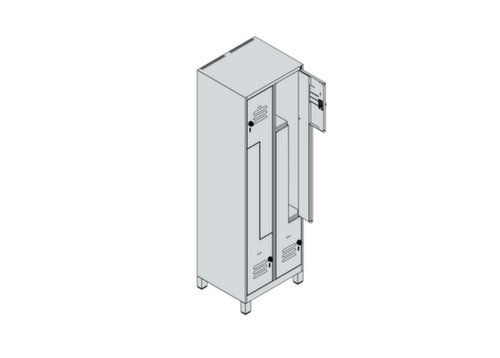 C+P Armoire vestiaire Z Classic Plus, largeur de compartiment 150/300 mm
