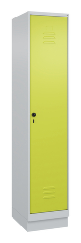 C+P Armoire vestiaire Classic Plus pour une séparation en noir et blanc, largeur de compartiment 400 mm