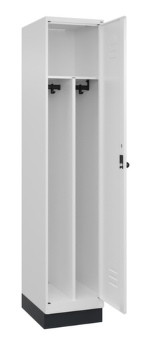 C+P Armoire vestiaire Classic Plus pour une séparation en noir et blanc, largeur de compartiment 400 mm