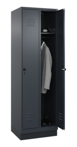 C+P Armoire vestiaire Classic Plus à 2 compartiments, largeur de compartiment 300 mm