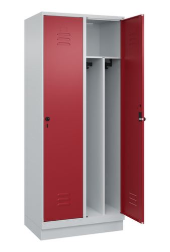 C+P Armoire vestiaire Classic Plus pour une séparation en noir et blanc, largeur de compartiment 400 mm