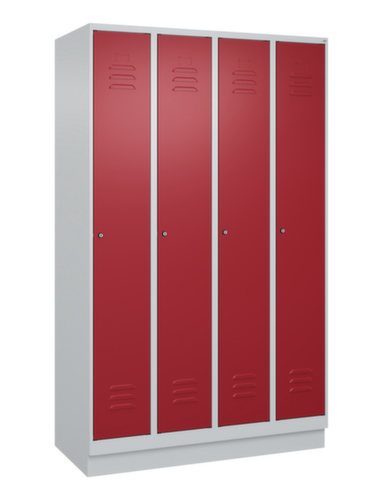 C+P Armoire vestiaire Classic Plus à 4 compartiments, largeur de compartiment 300 mm