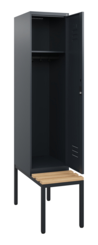 C+P Armoire vestiaire Classic Plus avec banc, largeur de compartiment 400 mm