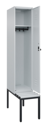 C+P Armoire vestiaire Classic Plus avec banc, largeur de compartiment 400 mm