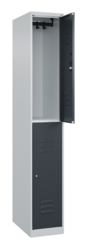 C+P Armoire vestiaire à deux niveaux Classic Plus, largeur de compartiment 300 mm