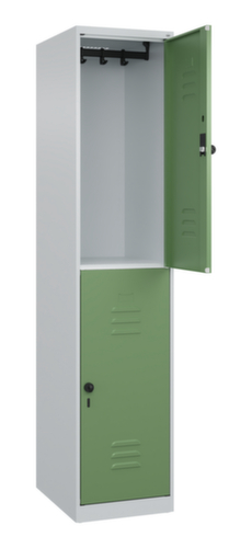 C+P Armoire vestiaire à deux niveaux Classic Plus, largeur de compartiment 400 mm