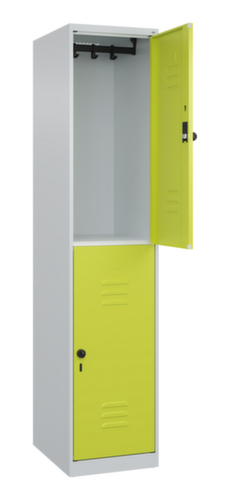 C+P Armoire vestiaire à deux niveaux Classic Plus, largeur de compartiment 400 mm