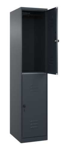 C+P Armoire vestiaire à deux niveaux Classic Plus, largeur de compartiment 400 mm