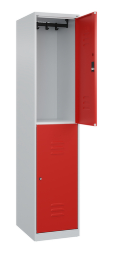 C+P Armoire vestiaire à deux niveaux Classic Plus, largeur de compartiment 400 mm