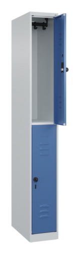 C+P Armoire vestiaire à deux niveaux Classic Plus, largeur de compartiment 250 mm