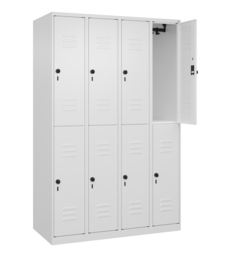 C+P Armoire vestiaire à deux niveaux Classic Plus, largeur de compartiment 300 mm