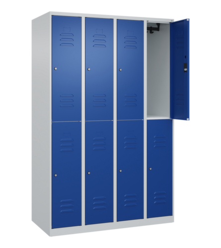 C+P Armoire vestiaire à deux niveaux Classic Plus, largeur de compartiment 300 mm