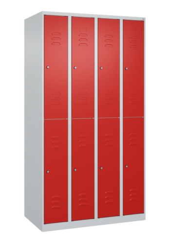 C+P Armoire vestiaire à deux niveaux Classic Plus, largeur de compartiment 250 mm