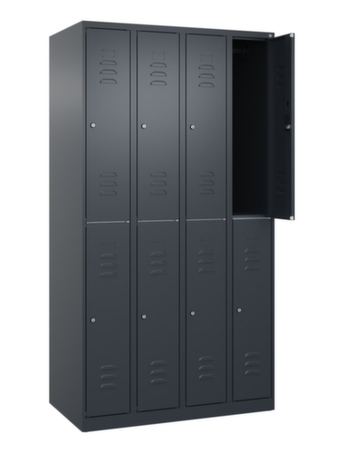 C+P Armoire vestiaire à deux niveaux Classic Plus, largeur de compartiment 250 mm