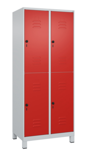 C+P Armoire vestiaire à deux niveaux Classic Plus, largeur de compartiment 400 mm