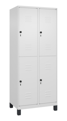 C+P Armoire vestiaire à deux niveaux Classic Plus, largeur de compartiment 400 mm