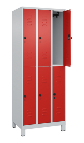 C+P Armoire vestiaire à deux niveaux Classic Plus, largeur de compartiment 250 mm