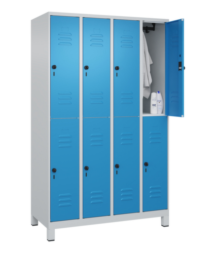 C+P Armoire vestiaire à deux niveaux Classic Plus, largeur de compartiment 300 mm