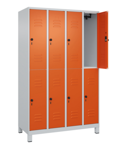 C+P Armoire vestiaire à deux niveaux Classic Plus, largeur de compartiment 300 mm