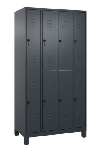 C+P Armoire vestiaire à deux niveaux Classic Plus, largeur de compartiment 250 mm