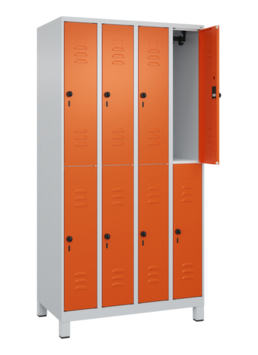 C+P Armoire vestiaire à deux niveaux Classic Plus, largeur de compartiment 250 mm