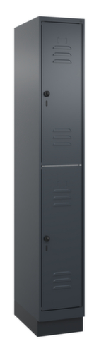 C+P Armoire vestiaire à deux niveaux Classic Plus, largeur de compartiment 300 mm