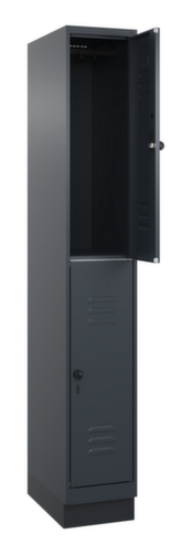 C+P Armoire vestiaire à deux niveaux Classic Plus, largeur de compartiment 300 mm