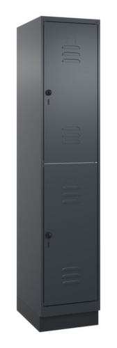 C+P Armoire vestiaire à deux niveaux Classic Plus, largeur de compartiment 400 mm