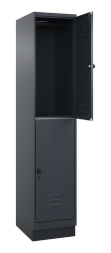 C+P Armoire vestiaire à deux niveaux Classic Plus, largeur de compartiment 400 mm