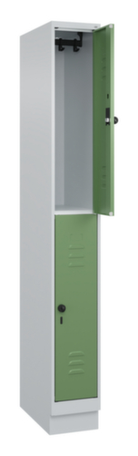 C+P Armoire vestiaire à deux niveaux Classic Plus, largeur de compartiment 250 mm