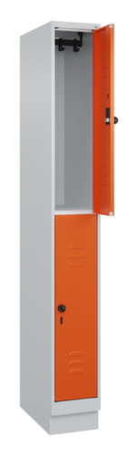 C+P Armoire vestiaire à deux niveaux Classic Plus, largeur de compartiment 250 mm