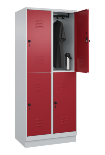 C+P Armoire vestiaire à deux niveaux Classic Plus, largeur de compartiment 400 mm