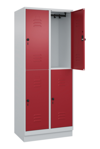 C+P Armoire vestiaire à deux niveaux Classic Plus, largeur de compartiment 400 mm