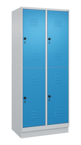 C+P Armoire vestiaire à deux niveaux Classic Plus, largeur de compartiment 400 mm