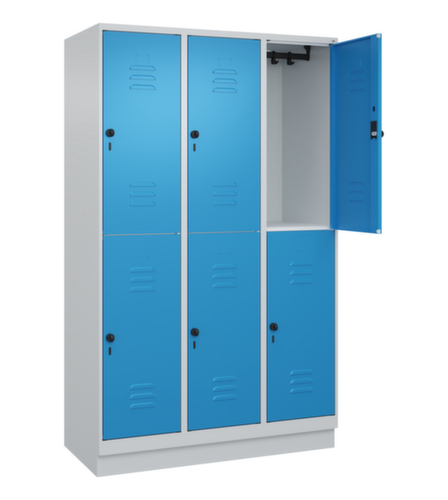 C+P Armoire vestiaire à deux niveaux Classic Plus, largeur de compartiment 400 mm