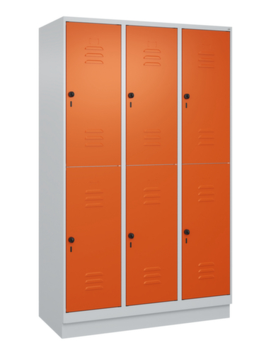 C+P Armoire vestiaire à deux niveaux Classic Plus, largeur de compartiment 400 mm