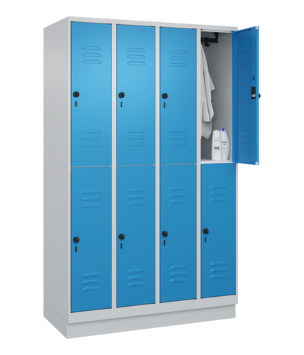 C+P Armoire vestiaire à deux niveaux Classic Plus, largeur de compartiment 300 mm