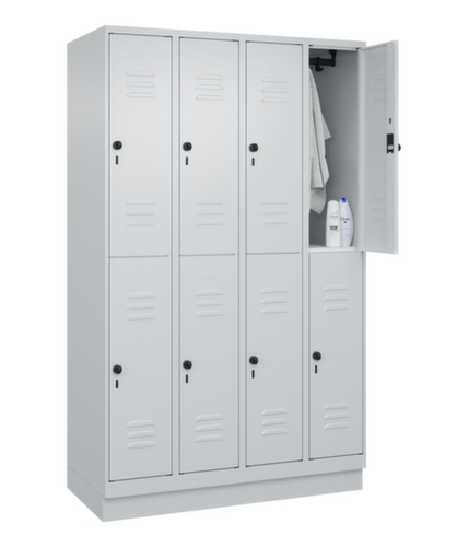 C+P Armoire vestiaire à deux niveaux Classic Plus, largeur de compartiment 300 mm