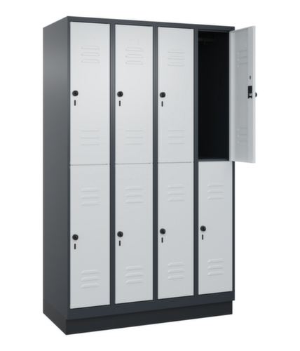 C+P Armoire vestiaire à deux niveaux Classic Plus, largeur de compartiment 300 mm