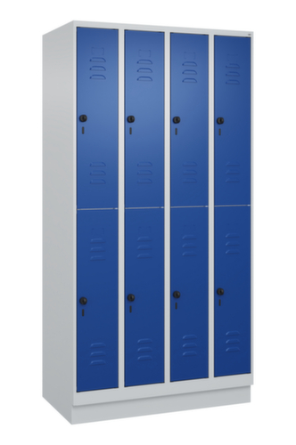 C+P Armoire vestiaire à deux niveaux Classic Plus, largeur de compartiment 250 mm