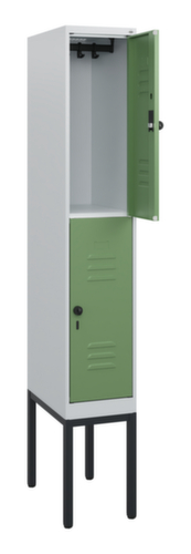 C+P Armoire vestiaire à deux niveaux Classic Plus, largeur de compartiment 300 mm