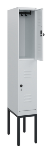 C+P Armoire vestiaire à deux niveaux Classic Plus, largeur de compartiment 300 mm