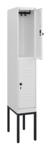 C+P Armoire vestiaire à deux niveaux Classic Plus, largeur de compartiment 300 mm