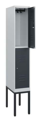 C+P Armoire vestiaire à deux niveaux Classic Plus, largeur de compartiment 300 mm