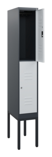 C+P Armoire vestiaire à deux niveaux Classic Plus, largeur de compartiment 300 mm