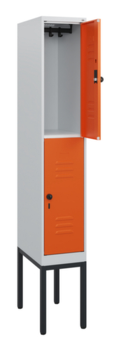 C+P Armoire vestiaire à deux niveaux Classic Plus, largeur de compartiment 300 mm