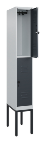 C+P Armoire vestiaire à deux niveaux Classic Plus, largeur de compartiment 300 mm