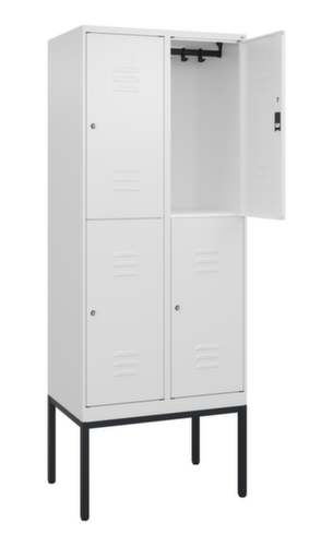 C+P Armoire vestiaire à deux niveaux Classic Plus, largeur de compartiment 400 mm